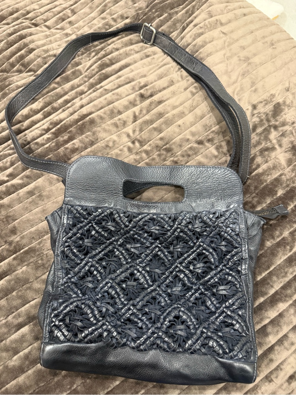 Latico black leather crossbody bag